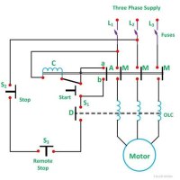 3 Phase Motor Auto Starter Circuit Diagram Pdf